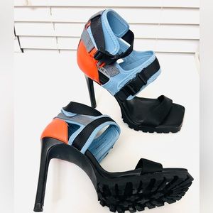 Brand new Nine West stiletto sandals.